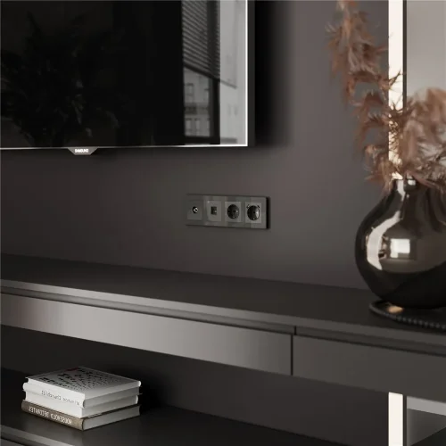 ТВ-розетка оконечная (графит акрил) W1183044 - фото 2