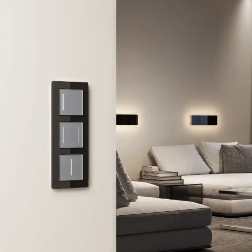 Сенсорный выключатель одноклавишный с подсветкой серебряный W4512006 - фото 2