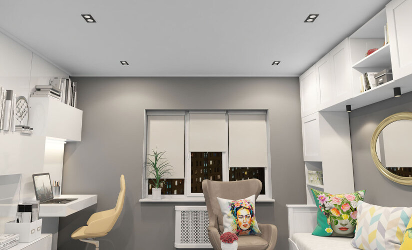 DK3072-BK+WH Встраиваемый светильник, IP 20, 10 Вт, GU5.3, LED, черный/белый, пластик. Фото 3