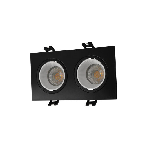 DK3072-BK+WH Встраиваемый светильник, IP 20, 10 Вт, GU5.3, LED, черный/белый, пластик.