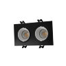 DK3072-BK+WH Встраиваемый светильник, IP 20, 10 Вт, GU5.3, LED, черный/белый, пластик.