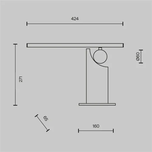 Настольный светильник Monumento 3000К 9Вт (Черный) - фото 2
