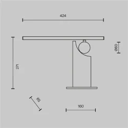 Настольный светильник Monumento 3000К 9Вт (Черный)
