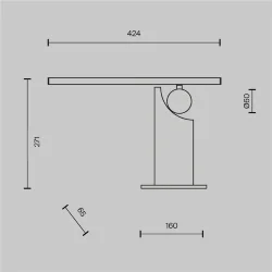 Настольный светильник Монументо / Monumento 3000К 9Вт (Черный) MOD467TL-L9B3K