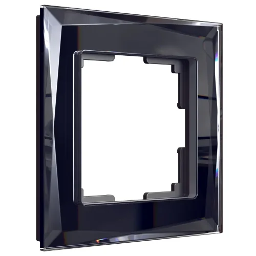 Рамка из стекла на 1 пост Diamant черный W0011208 - фото