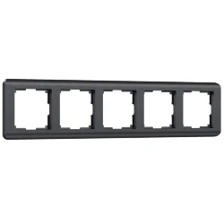 Рамка из поликарбоната на 5 постов Stream графит W0052104