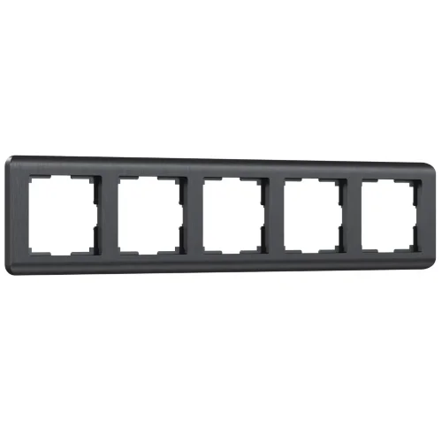 Рамка из поликарбоната на 5 постов Stream графит W0052104 - фото