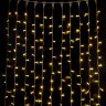 Праздничная гирлянда занавес теплый белый с эффектом мерцания 2*3м IP65 - Фото 4