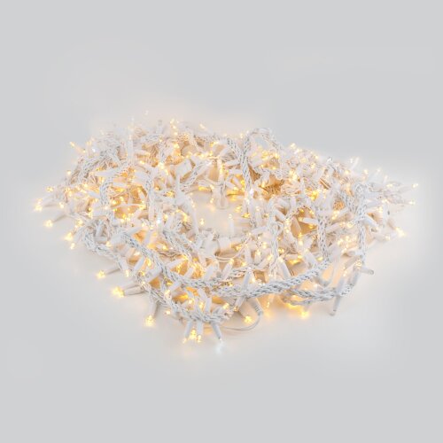 Праздничная гирлянда занавес теплый белый с эффектом мерцания 2*3м IP65 - Фото 5