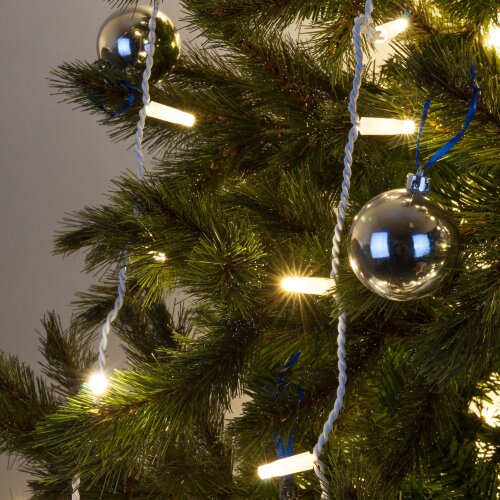 Праздничная гирлянда занавес теплый белый с эффектом мерцания 2*3м IP65 - Фото 6