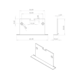 Заглушка для профиля LC-LPV-3263 (171)