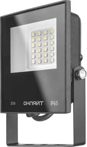 Прожектор светодиодный 71 658 OFL-30-6K-BL-IP65-LED 30Вт 6000К IP65 2400лм черн. ОНЛАЙТ 71658 - фото
