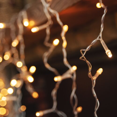 ULD-B3010-200-DTA WARM WHITE IP20 Бахрома светодиодная с контроллером, 3 м, 200 светодиодов, Теплый белый свет, Провод прозрачный. - фото 7