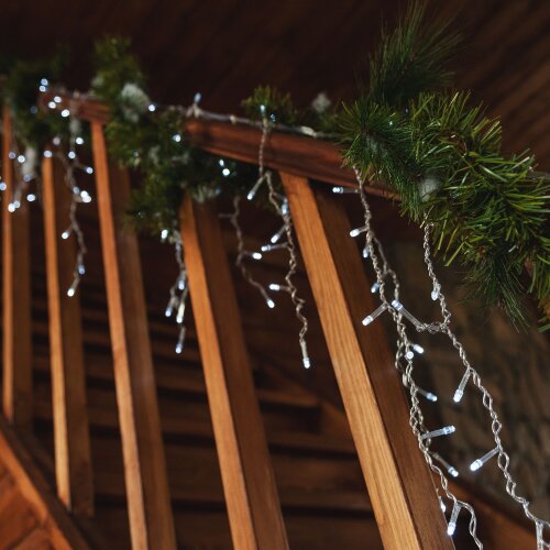 ULD-B3010-200-DTA WARM WHITE IP20 Бахрома светодиодная с контроллером, 3 м, 200 светодиодов, Теплый белый свет, Провод прозрачный. - фото 8