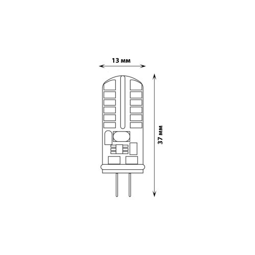 LED-JC-12-3W-3000K-G4-CL SIZ05TR Лампа светодиодная с силиконовым покрытием, Теплый белый свет 3000К - фото 4