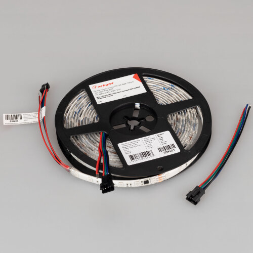 Светодиодная лента герметичная SPI-SE-В60-10mm 24V RGB-РХ6-ВРТ (12 W/m, IP65, 5060, 5m) (Arlight, бегущий огонь) 039601 - фото 2