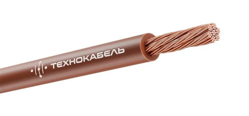 Провод ПуГВнг(А)-LS 1х2.5 450/750В Кор (бухта) (м) Технокабель 00-00149370 - фото