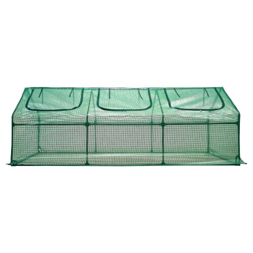 UGH-S32 L270 GREEN-GREEN Парник уличный, 270x90x90см, Металлическая труба в ПВХ, цвет зеленый, Тент из армированного полиэтилена 135г-м2, цвет сетки зеленый, TM ФитоЛето - фото 3