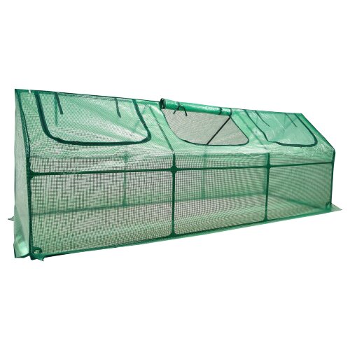 UGH-S32 L270 GREEN-GREEN Парник уличный, 270x90x90см, Металлическая труба в ПВХ, цвет зеленый, Тент из армированного полиэтилена 135г-м2, цвет сетки зеленый, TM ФитоЛето - фото 4