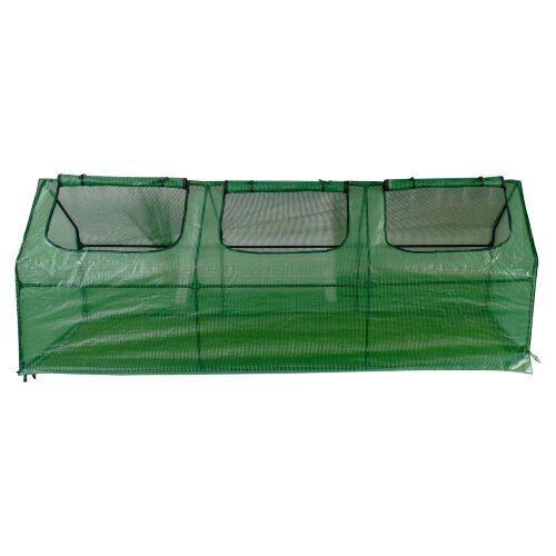 UGH-S32 L270 GREEN-GREEN Парник уличный, 270x90x90см, Металлическая труба в ПВХ, цвет зеленый, Тент из армированного полиэтилена 135г-м2, цвет сетки зеленый, TM ФитоЛето - фото 5