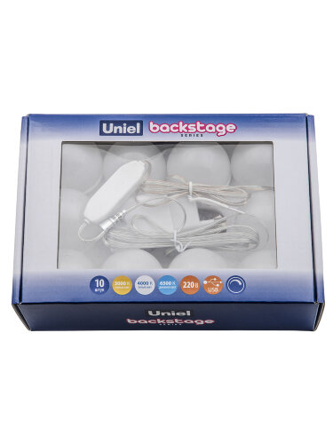 ULM-F50-8W-SW-10-DIM IP20 WHITE Светильник светодиодный, с диммером, Серия Backstage, Теплый свет3000К-Белый свет4000К-Дневной свет6500К, Белый, TM Uniel - фото 3