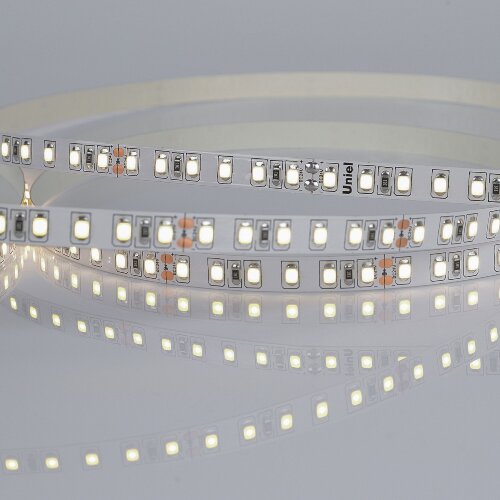 ULS-2835-120LED-m-8mm-IP20-DC24V-9.6W-m-5M-4000K Гибкая светодиодная лента на самоклеящейся основе, Катушка 5 м, в герметичной упаковке, Белый свет 4000K. - фото 1