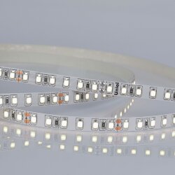 ULS-2835-120LED-m-8mm-IP20-DC24V-9.6W-m-5M-4000K Гибкая светодиодная лента на самоклеящейся основе, Катушка 5 м, в герметичной упаковке, Белый свет 4000K.