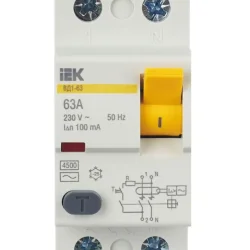 Выключатель дифференциального тока (УЗО) 2п 63А 100мА тип AC ВД1-63 KARAT IEK MDV10-2-063-100