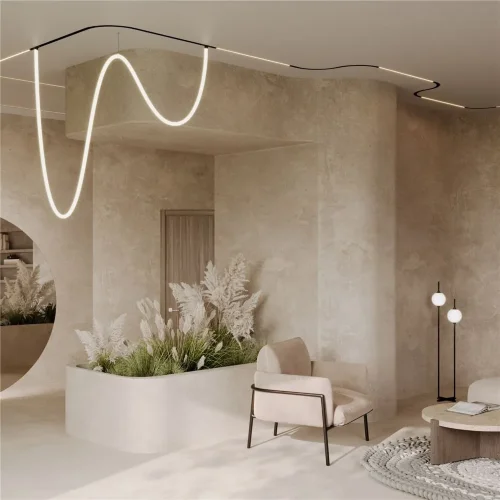 Коннектор радиусный R300 Exility встраиваемый под ГКЛ 12,5 мм, белый (Белый) TRA044-angle.12W - фото 9