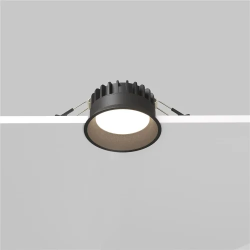 Встраиваемый светильник Okno 3000-4000-6000K 8Вт 100° IP 44 (Черный) - фото 4