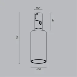 Трековый светильник Magnum 3000К 3Вт 90° (Черный)