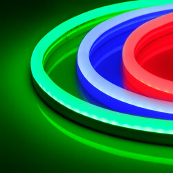 Гибкий неон ARL-NEON-2617-SIDE 24V RGB (Arlight, 8 Вт/м, IP65) 030873