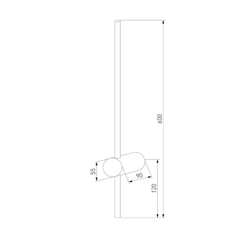 Светильник настенный светодиодный Cane LED MRL LED 1115 черный - фото 5