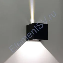 Светильник настенный светодиодный JH-BD-B08 DHL30 (220V, 2х3W, черный корпус, IP65, warm white)