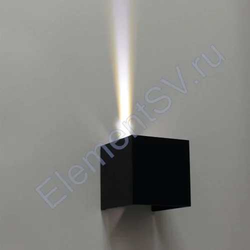 Светильник настенный светодиодный JH-BD-B08 DHL30 (220V, 2х3W, черный корпус, IP65, warm white) - фото 3.