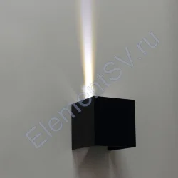 Светильник настенный светодиодный JH-BD-B08 DHL30 (220V, 2х3W, черный корпус, IP65, warm white)