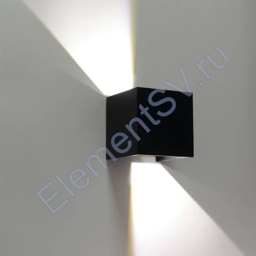 Светильник настенный светодиодный JH-BD-B08 DHL30 (220V, 2х3W, черный корпус, IP65, warm white) - фото 4.