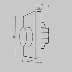 Роторная панель управления RF трехканальное 12-48VDC DIM (Черный)