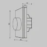 Роторная панель управления RF трехканальное 12-48VDC DIM (Черный) - фото 4