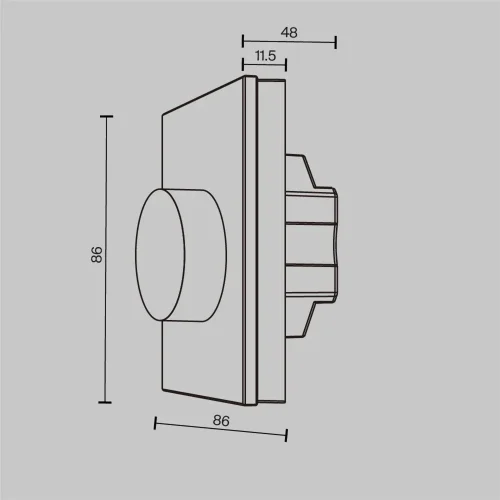 Роторная панель управления RF трехканальная 12-48В 576Вт (Черный) 711024 - фото 4
