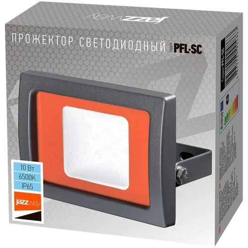 Прожектор светодиодный PFL-SC 10Вт 6500К IP65 190-260В ДО закален. матов. стекло JazzWay 5004863 - фото 3