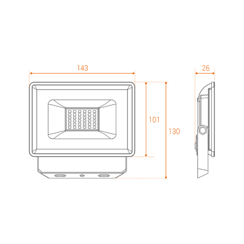 Светодиодный прожектор WOLTA WFL-30W/06 30Вт 5700К IP65 - фото 3.