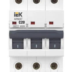 Выключатель автоматический модульный 3п C 20А M06N ARMAT IEK AR-M06N-3-C020