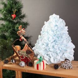 ULW-R07 T-WHITE+GREEN-150C-A Ель голубая Светильник светодиодный со сменными лампами в-к, белая + зеленая, E27, Плафон D150мм, прозрачный, Белое основание, TM Uniel