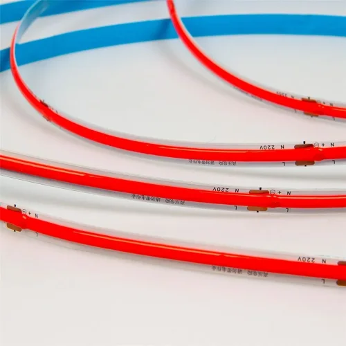 Светодиодная лента 220V, COB 240 chip/m, red, IP20, 10m, A304 - фото II