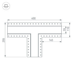 Тройник SL-LINIA55-FANTOM (Arlight, Металл)