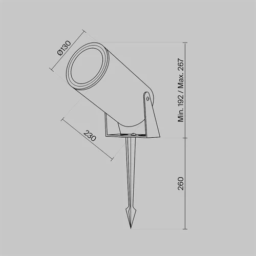 Ландшафтный светильник Bern 3000K 30Вт IP 65 (Белый) - фото 18