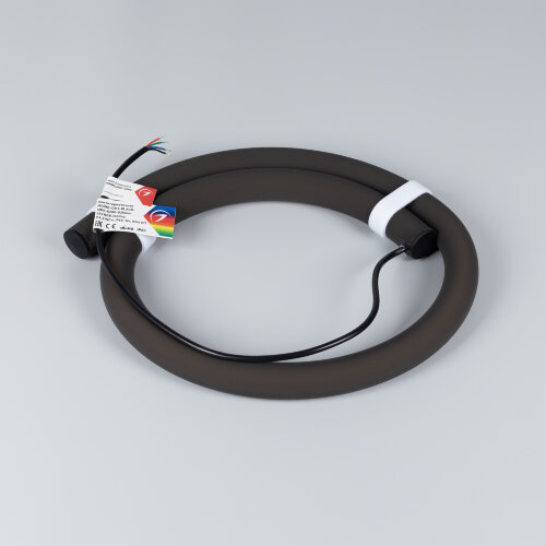 Светодиодная лента герметичная MOONLIGHT-BLACK-SIDE-G280-D25mm 24V RGB 360deg (14.4 W/m, IP65, 1m, wire х1) (Arlight, Вывод боковой, 3 года) 047199 - фото 3