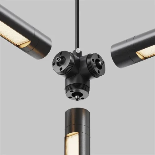 T-образный вертикальный коннектор для системы Shelf с вводом питания (Черный) - фото 4