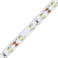 ULS-Q320 2835-60LED-m-8mm-IP20-DC12V-4.8W-m-5M-3000K Гибкая светодиодная лента на самоклеящейся основе, Катушка 5 м, в герметичной упаковке, Теплый белый свет3000K.